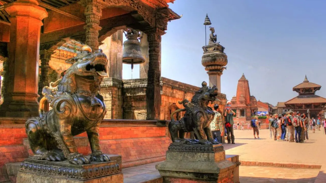 Népal Bhaktapur statue