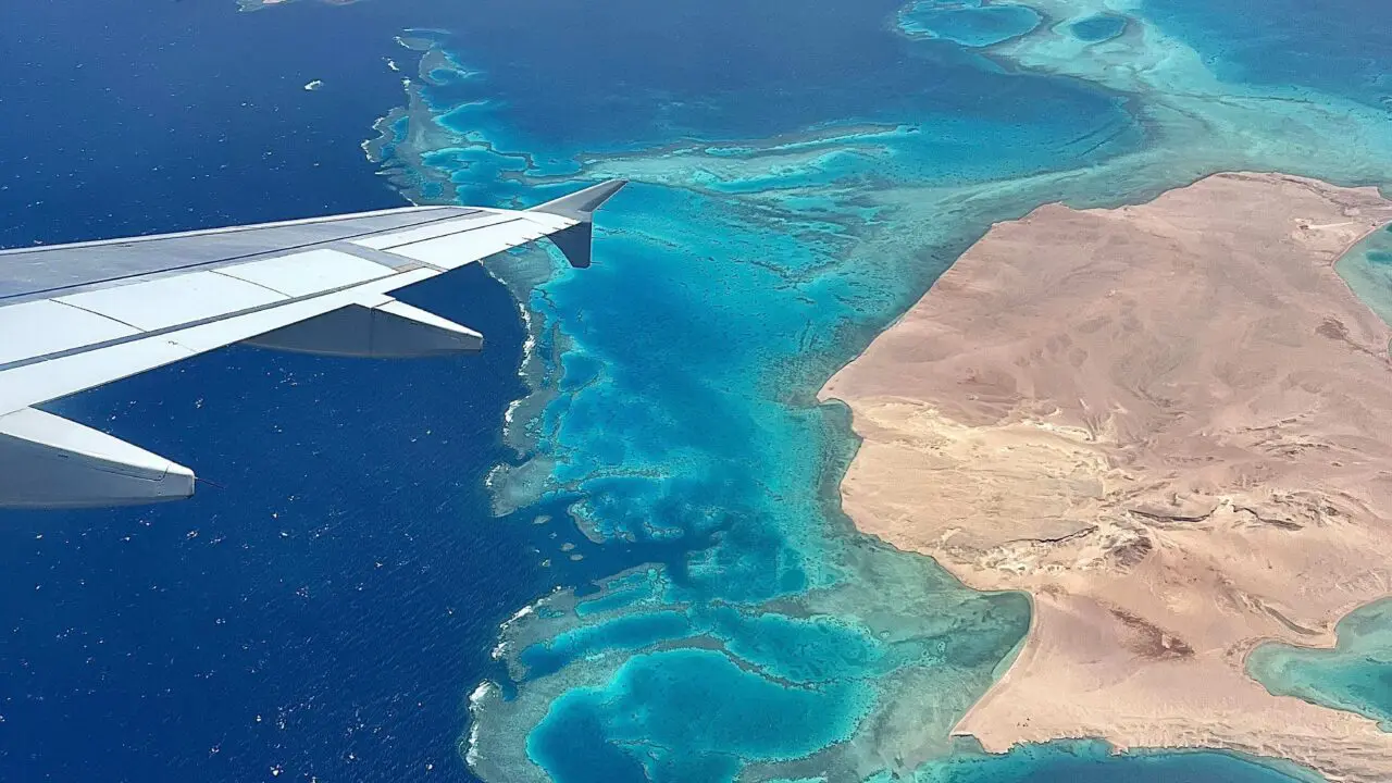 Mer Rouge depuis l'avion