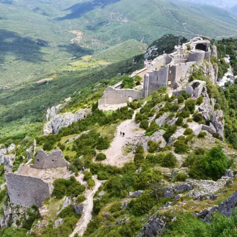 Peyrepertuse vue aérienne